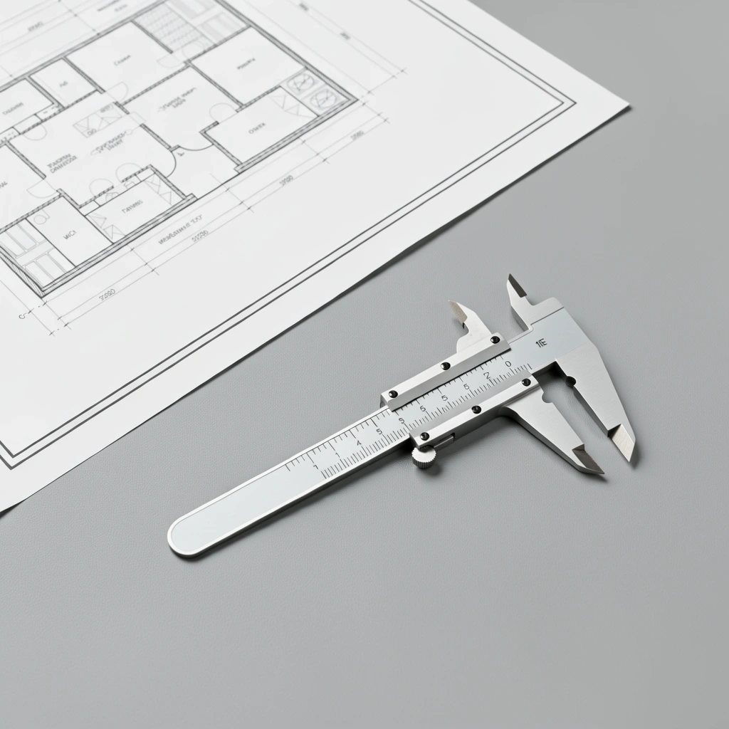 Analytical measurement tools on a professional surface